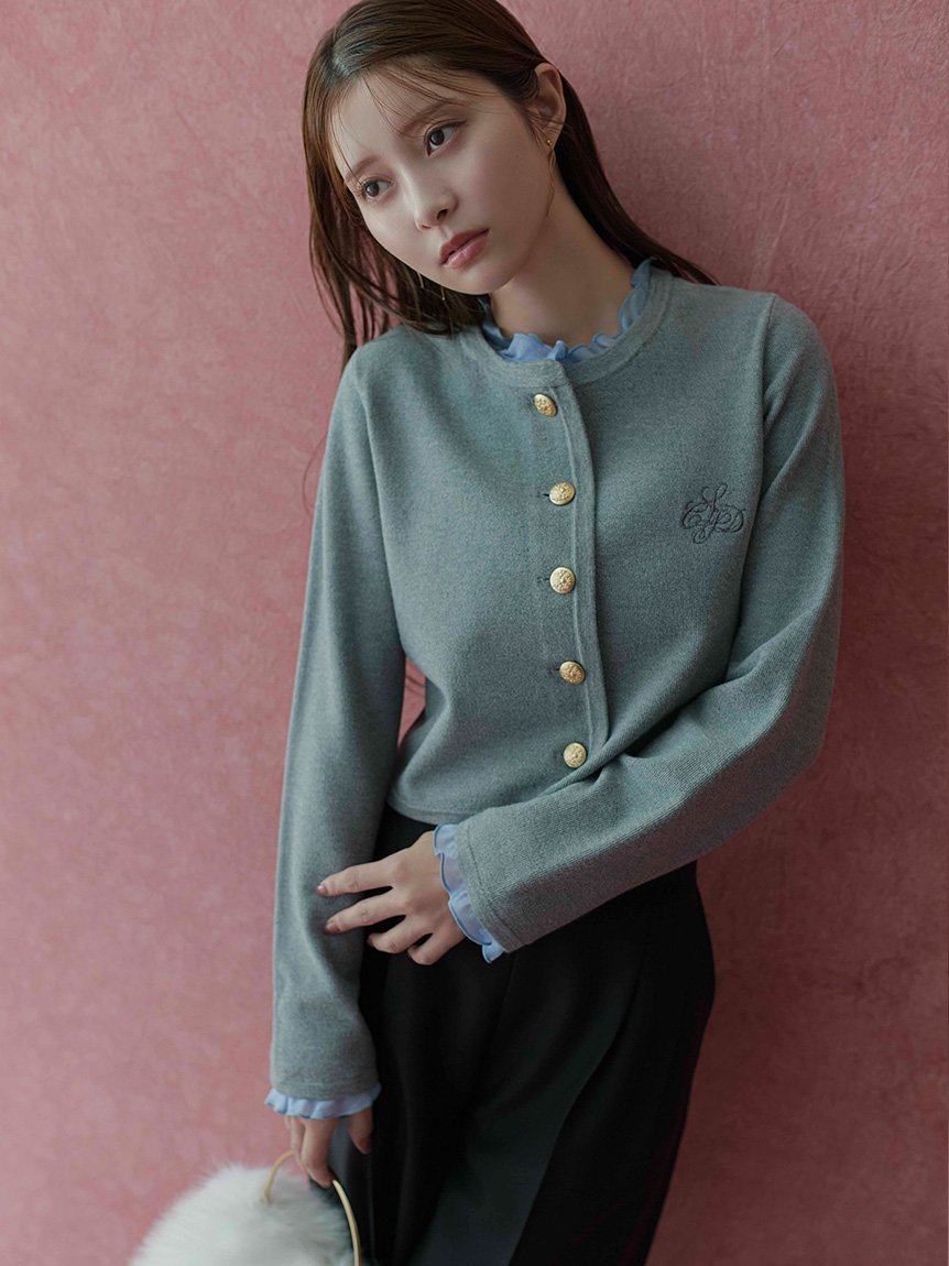 CELFORD｜【限定カラーあり】フリルデタッチャブルカーディガン