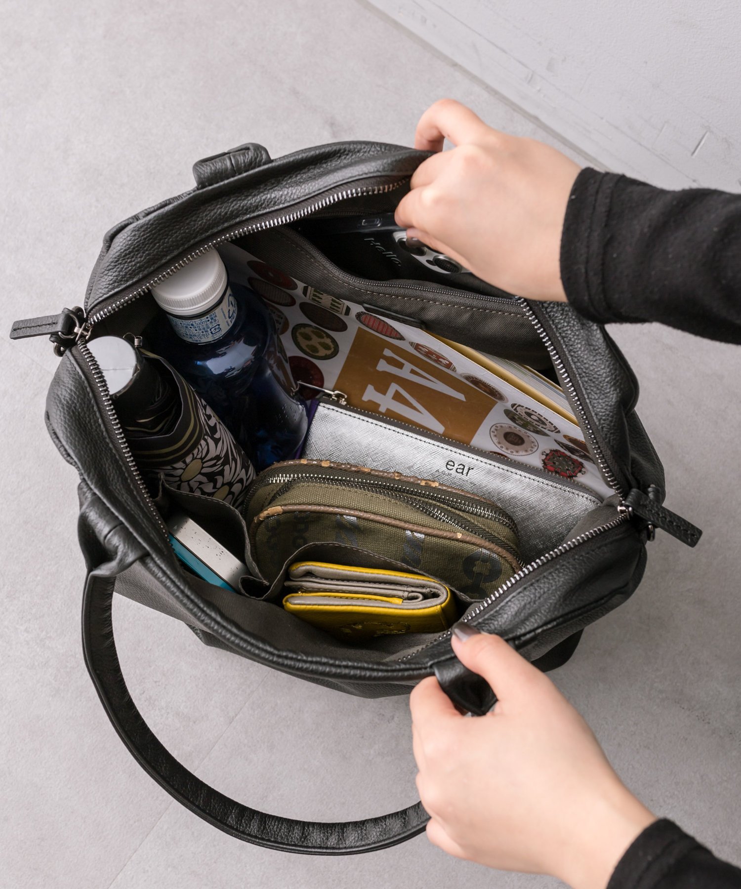 ear PAPILLONNER｜《通勤におすすめ!/A4サイズ対応》レザーフラップ