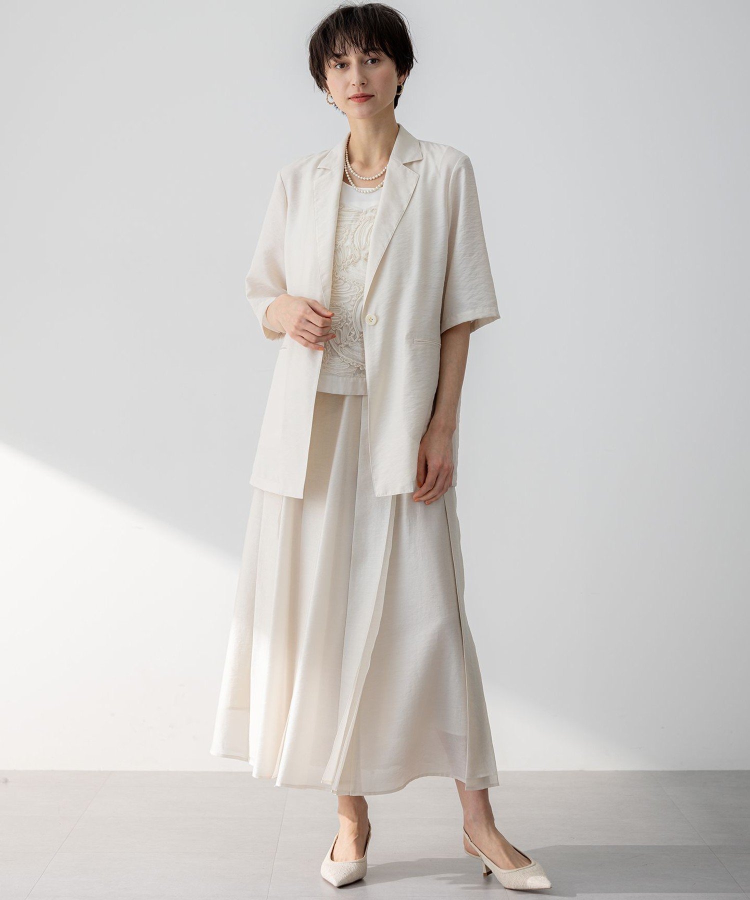 23区｜【好評につき追加生産/洗える】リボンエンブロイダリー