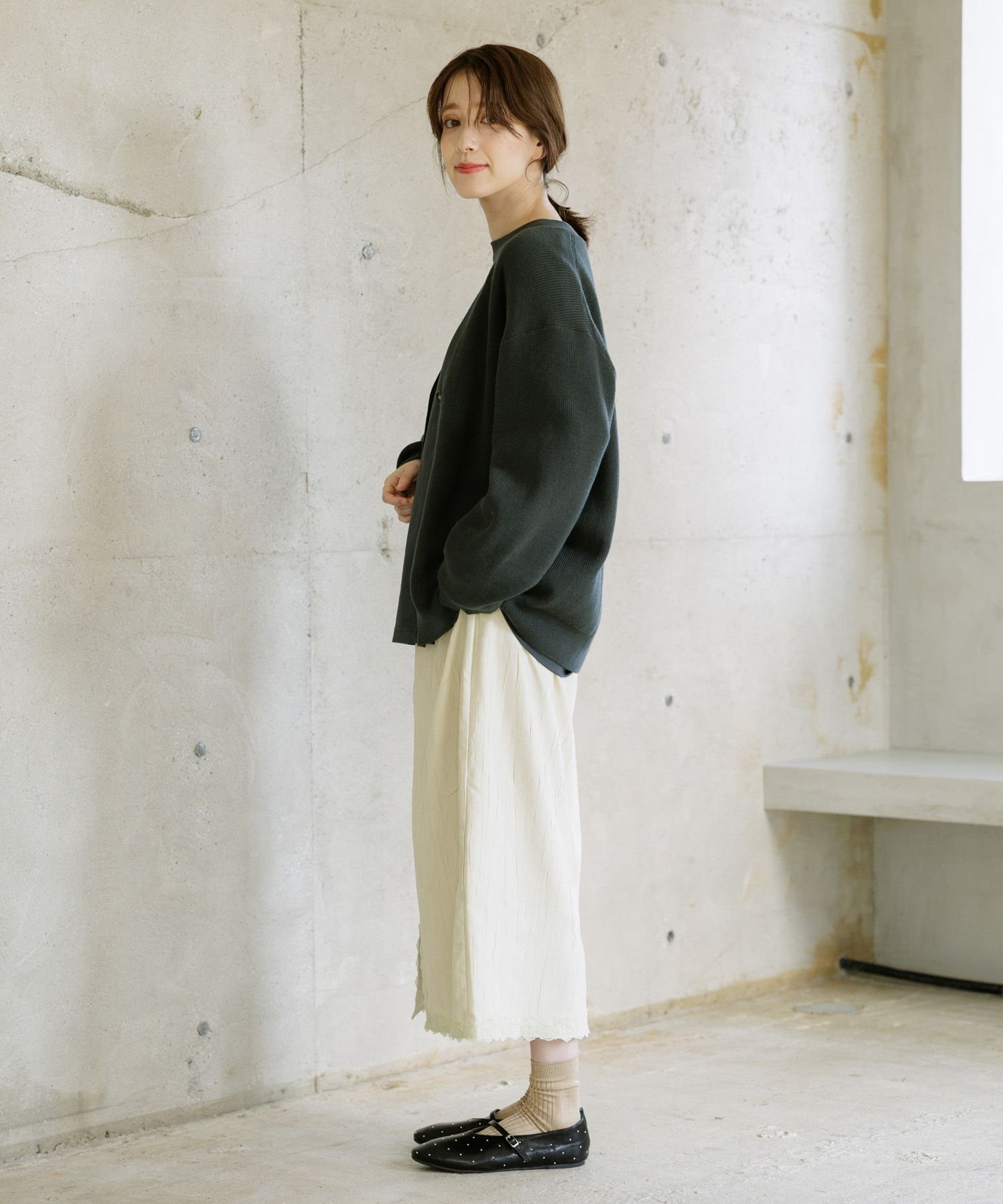 studio CLIP｜12ゲージ畦Vネックニットカーディガン | Rakuten Fashion