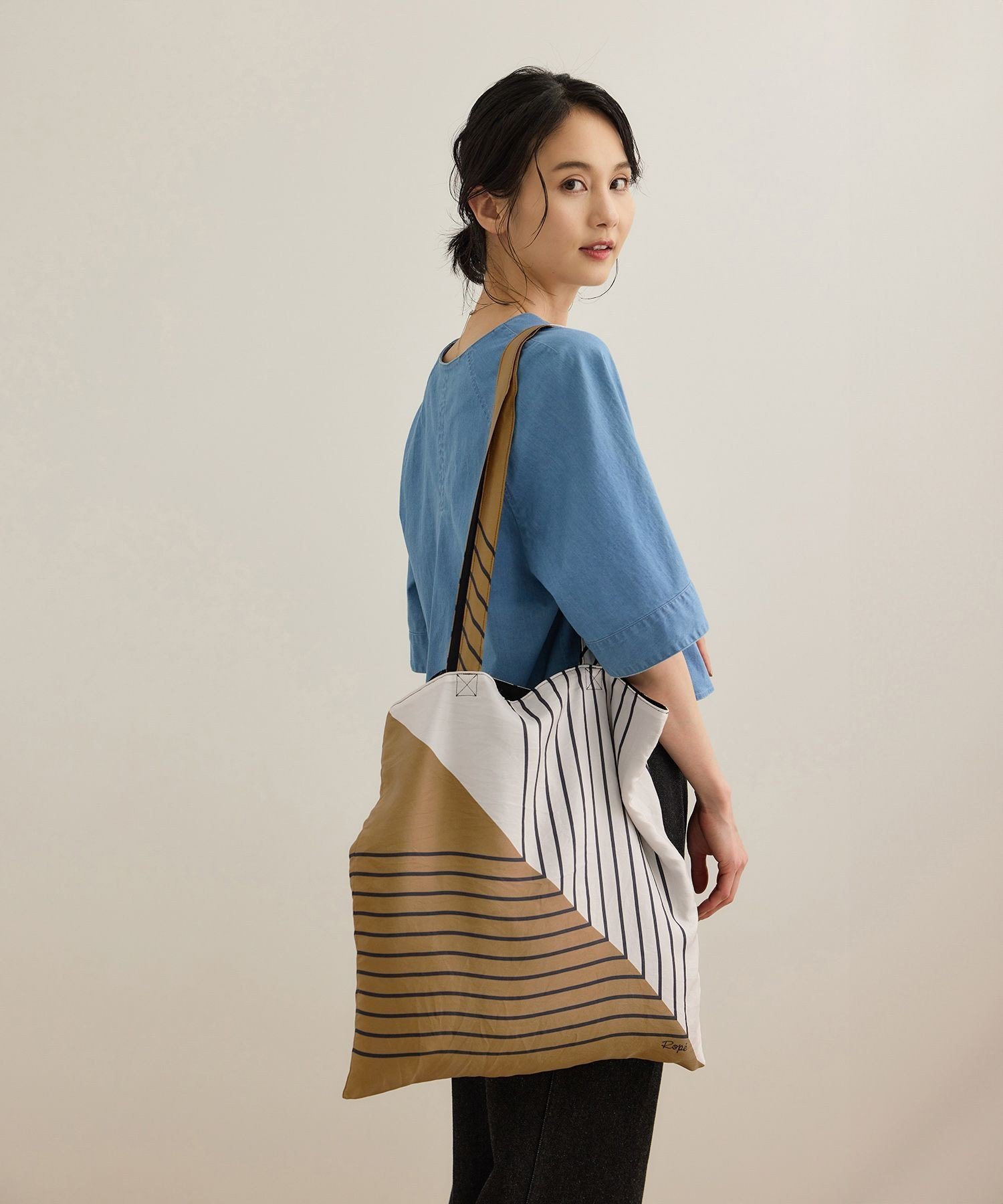 ROPE'｜幾何学柄シルクトートバッグ | Rakuten Fashion(楽天