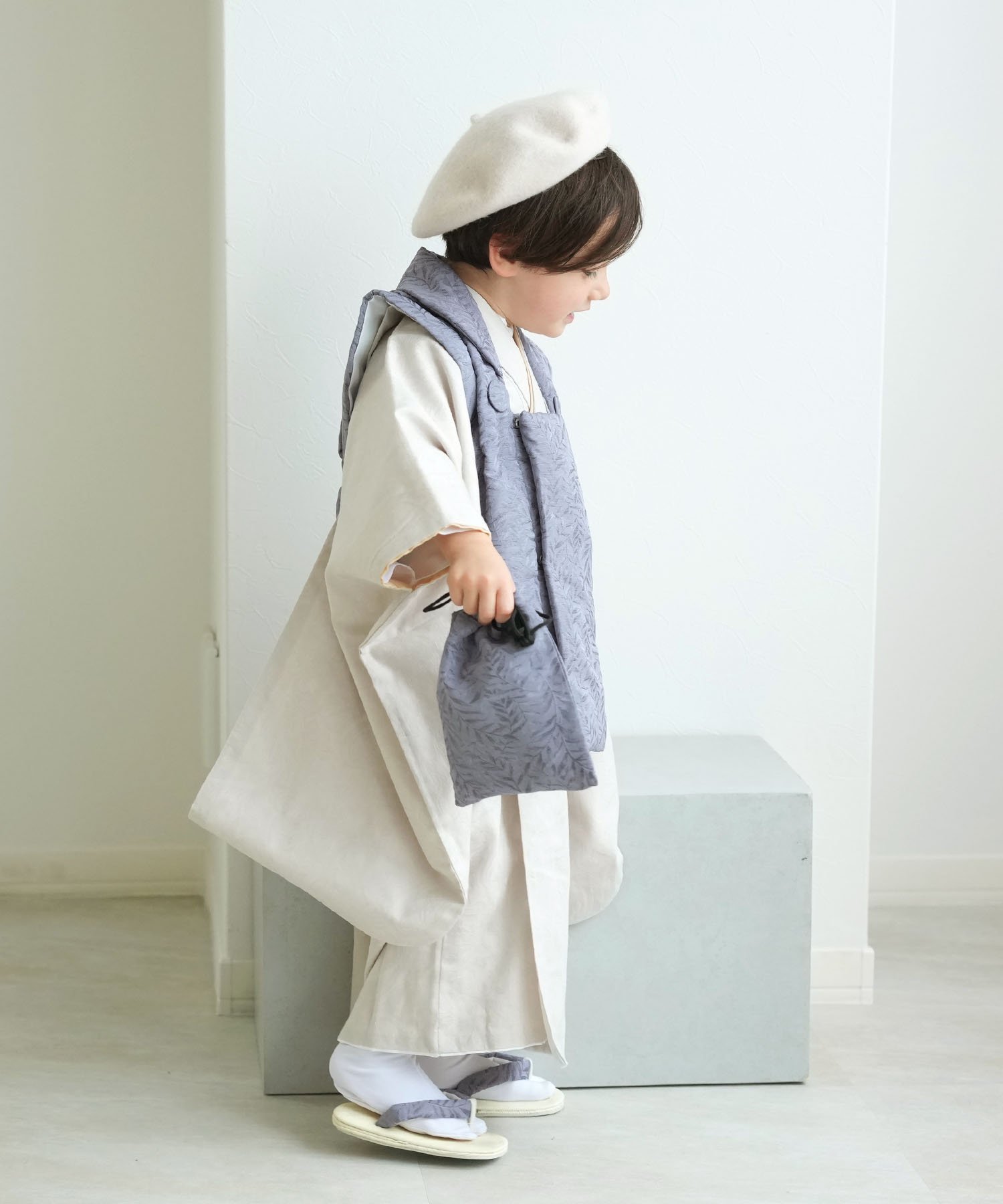 utatane｜ひよこ商店 七五三 3歳 被布コート 着物 セット 男の子 三歳