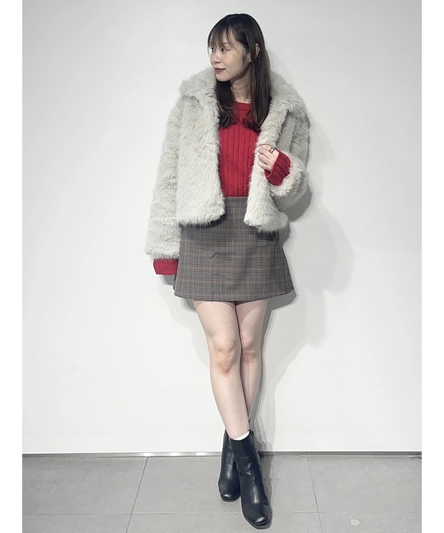 GAP｜(K)リサイクル フェイクファー クロップドコート (キッズ