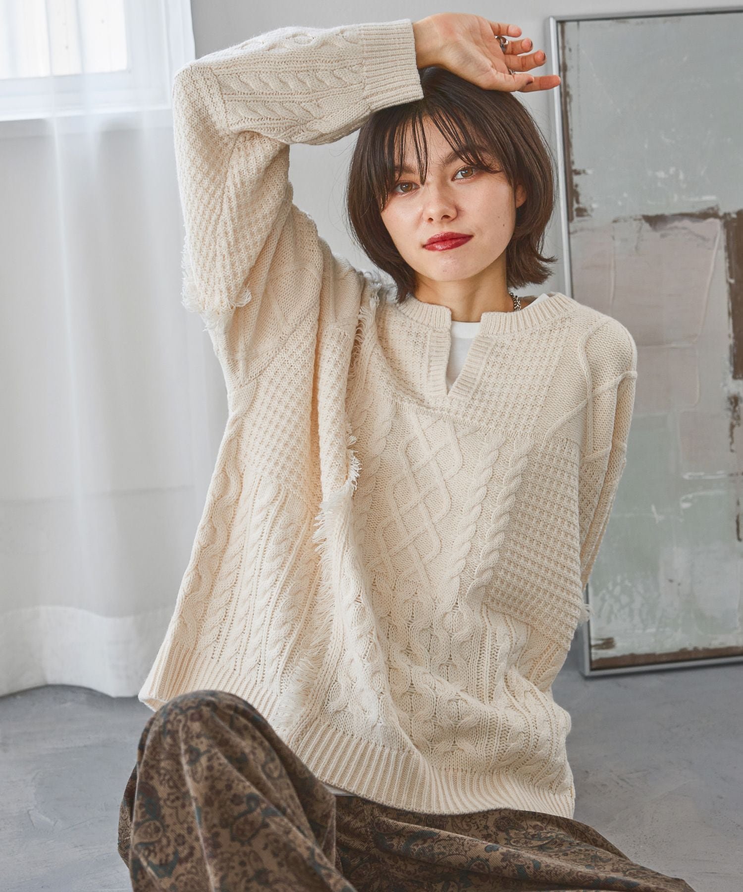 niko and ｜ケーブルニットプルオーバー | Rakuten Fashion(楽天