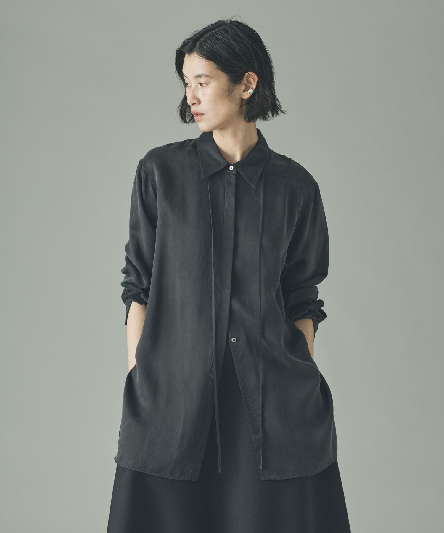 Curensology｜キュプラサテンシャツ | Rakuten Fashion(楽天