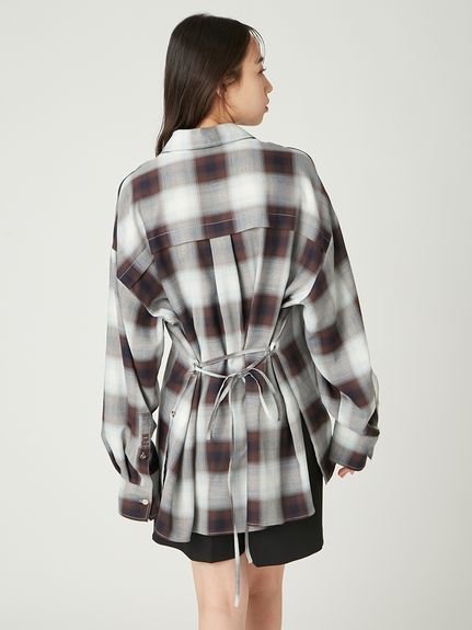 FRAY I.D｜2wayオンブレチェックシャツ | Rakuten Fashion(楽天