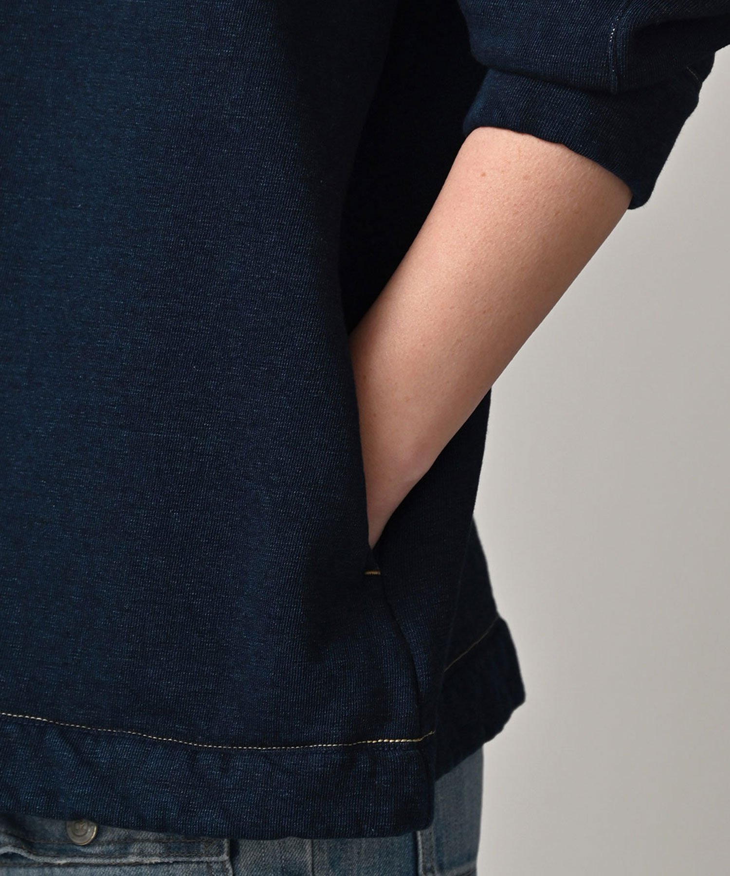 45R｜裏毛のチュニック(インディゴ) | Rakuten Fashion(楽天