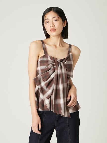 FRAY I.D｜オンブレラメチェックリボンキャミ | Rakuten Fashion(楽天