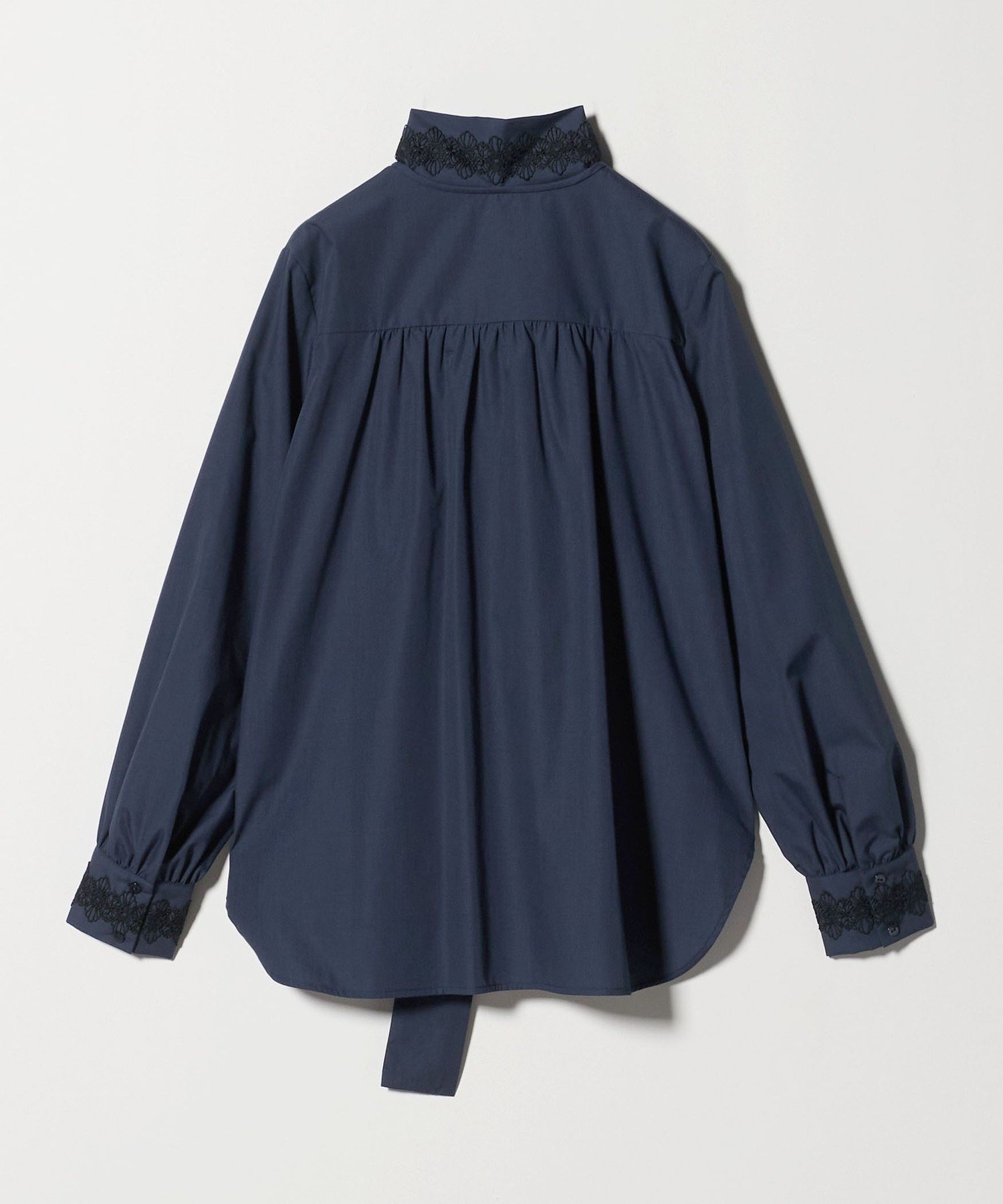 UNITED ARROWS｜レース コンビ ボウタイ リボン ブラウス