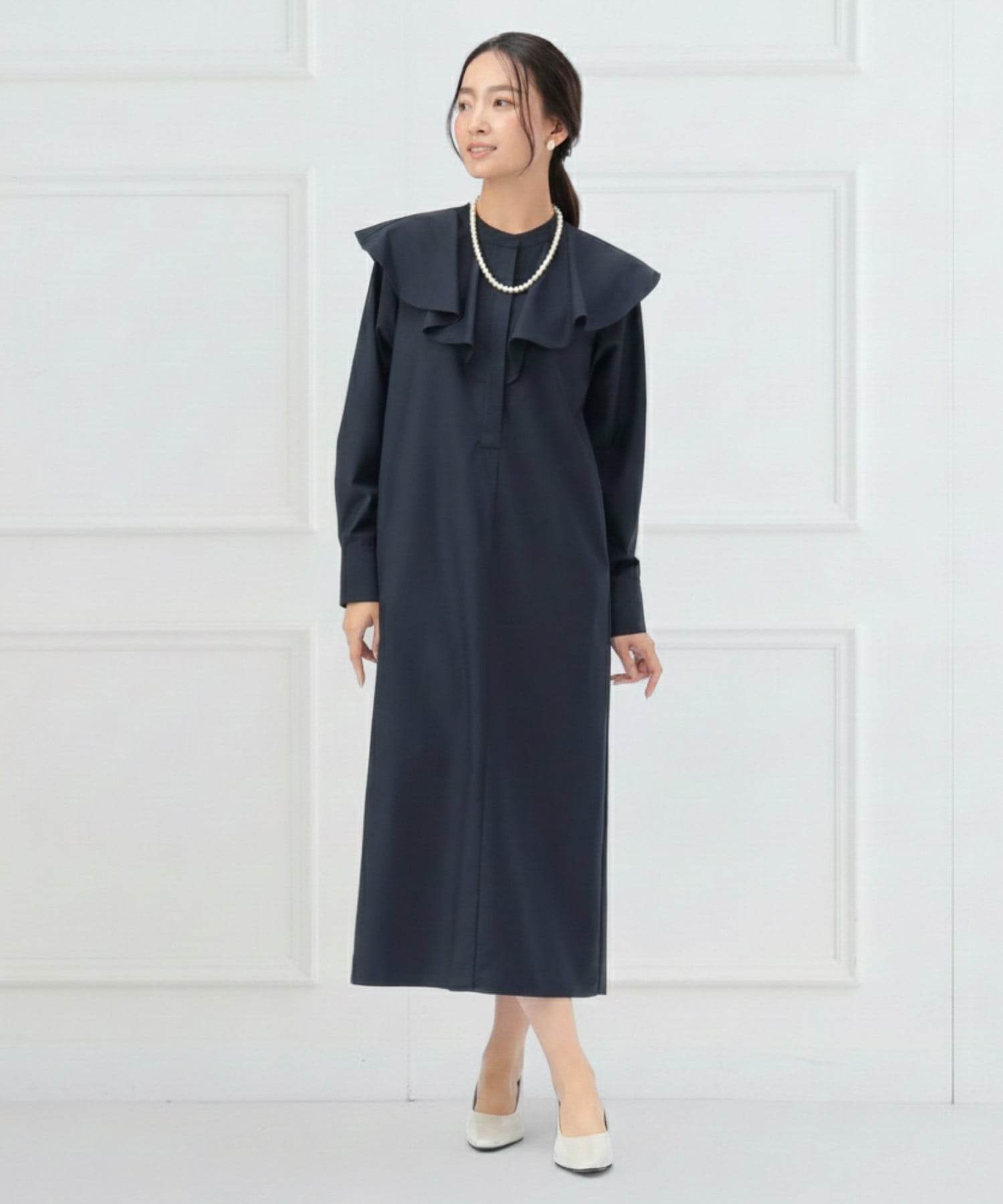 楽天市場】フリルネック ワンピースの通販