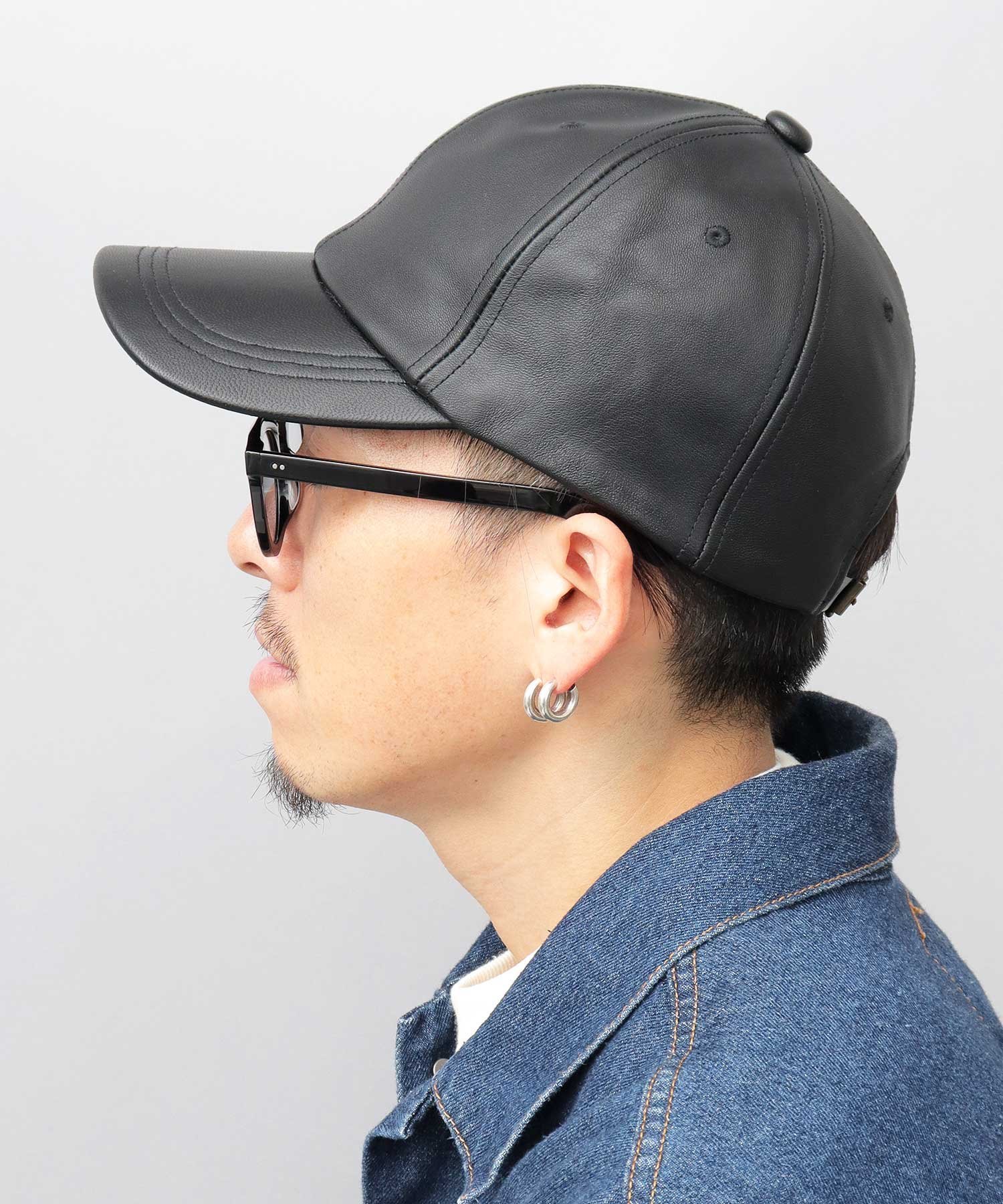 A.M.S.｜本革 レザーキャップ / 羊革 / ラムレザー / ローキャップ