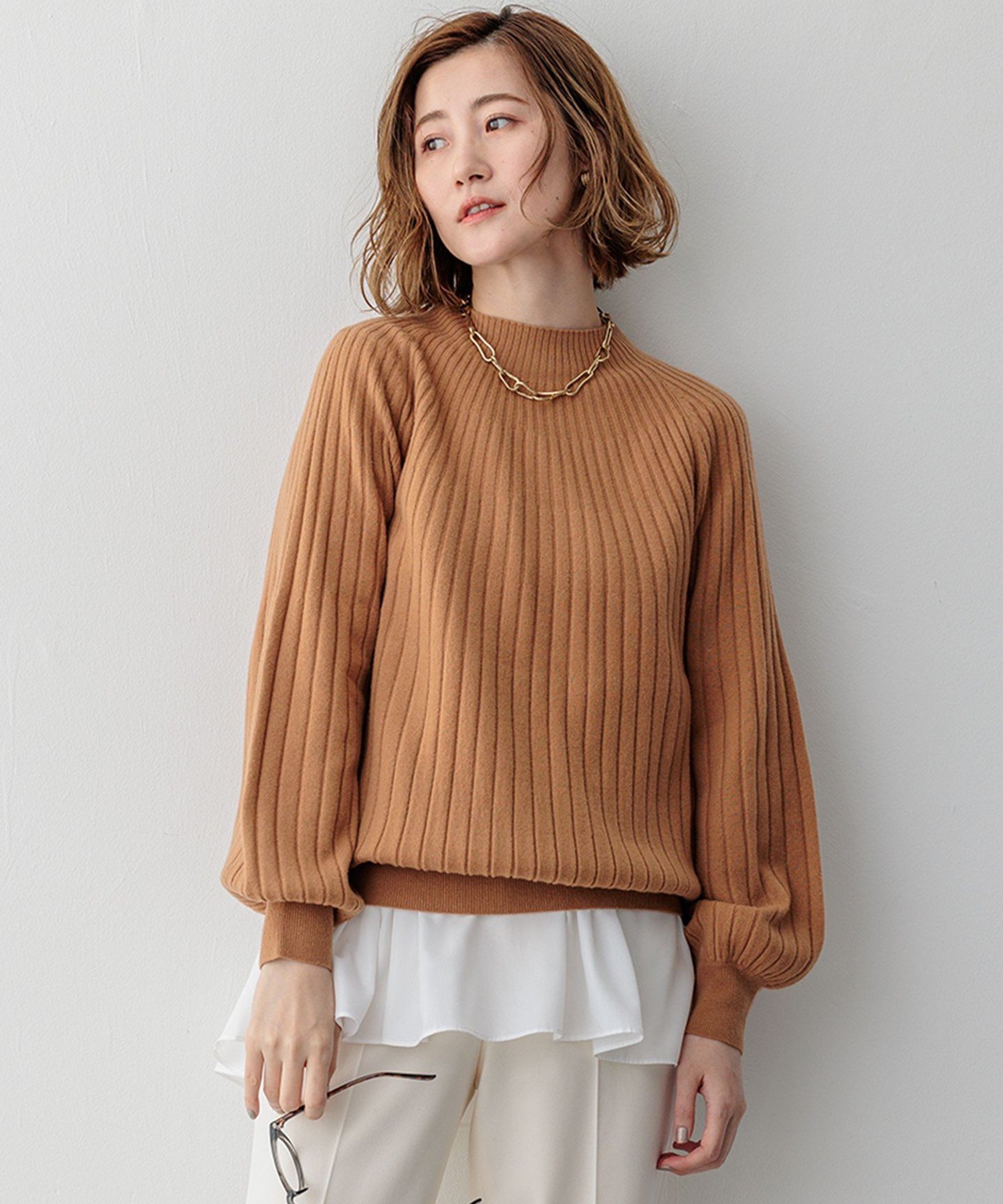 23区｜セミウーステッド モックネック ニット | Rakuten Fashion(楽天