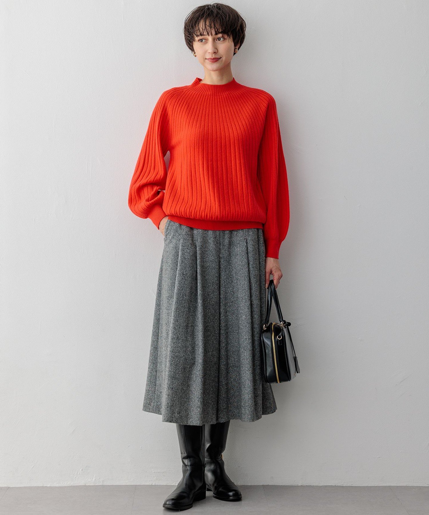 23区｜セミウーステッド モックネック ニット | Rakuten Fashion(楽天