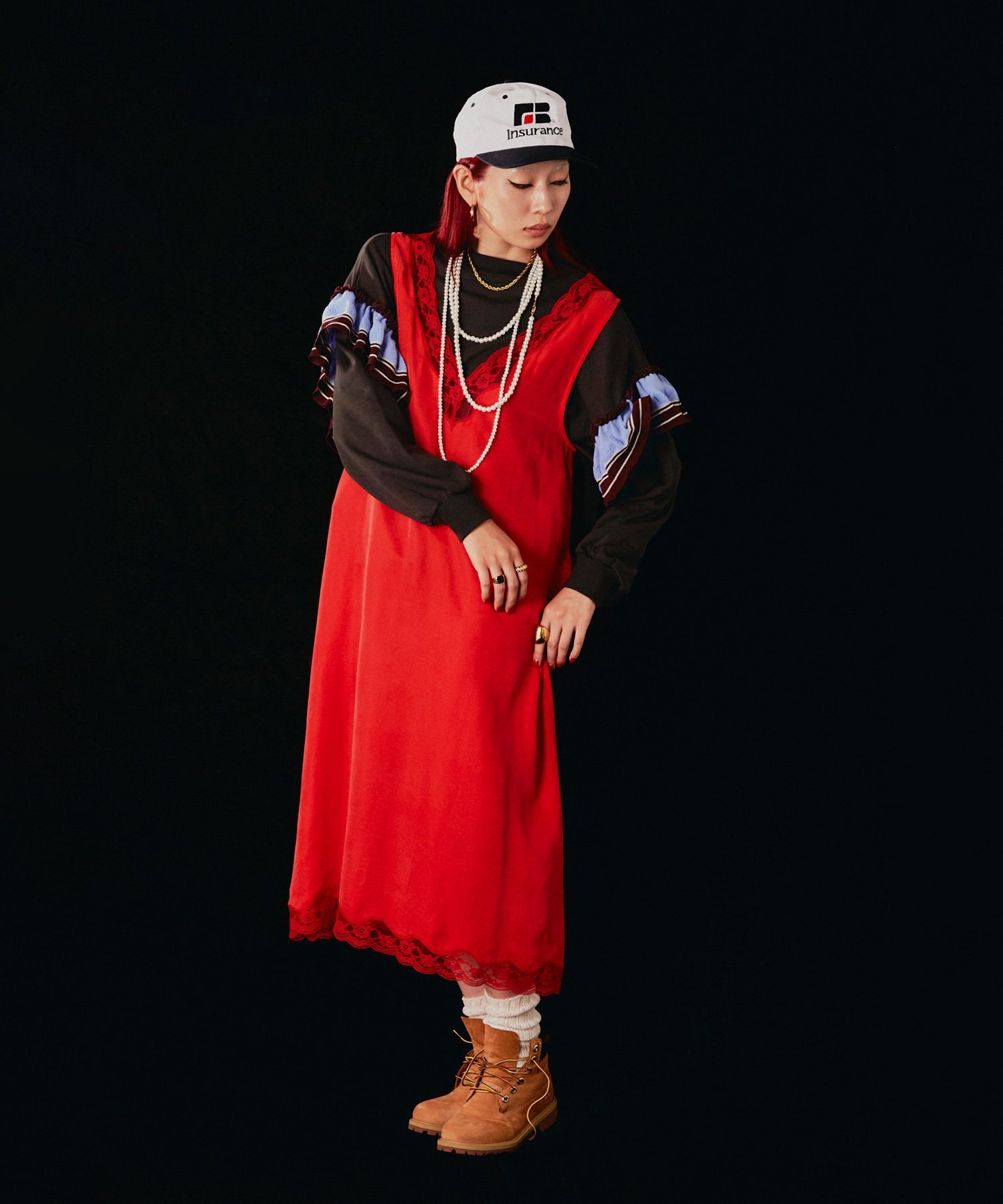 ROSE BUD｜フリルドッキングプルオーバー | Rakuten Fashion(楽天