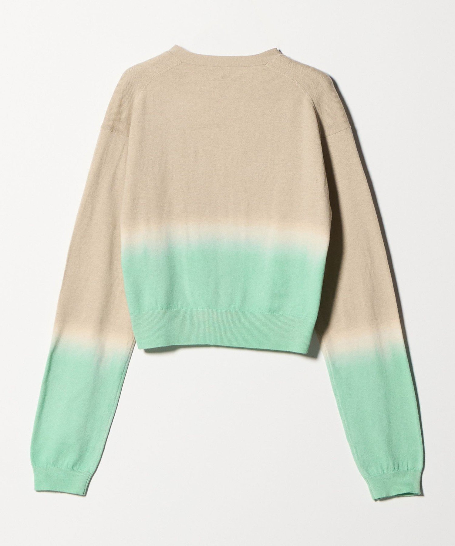 【完売】6 ROKUコットン ウール グラデーション ダイ カーディガン26SS 6(ROKU)＞コットン ウール グラデーション ダイ カーディガン