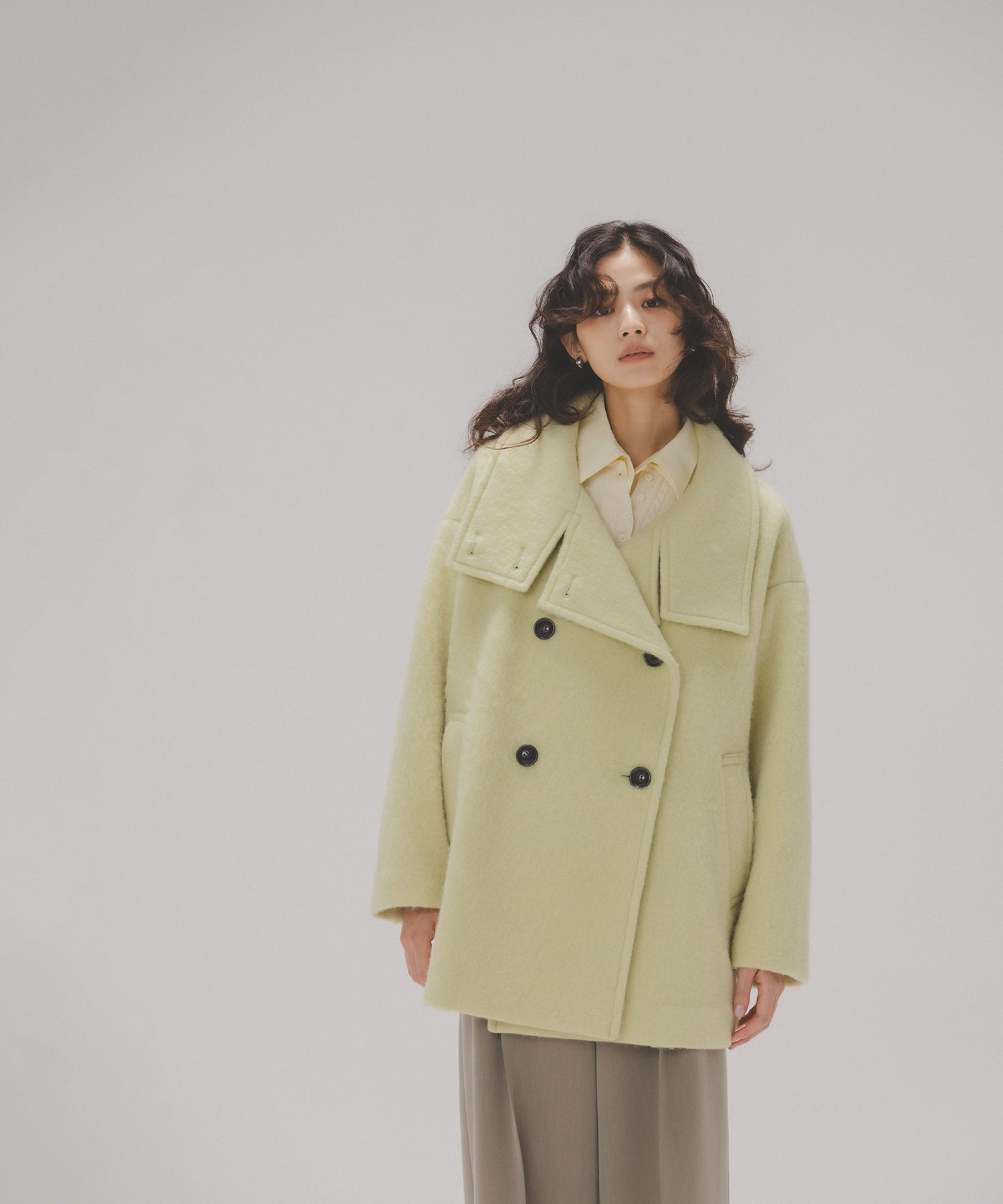 NATURAL BEAUTY BASIC｜スタンドネックシャギーミディコート | Rakuten