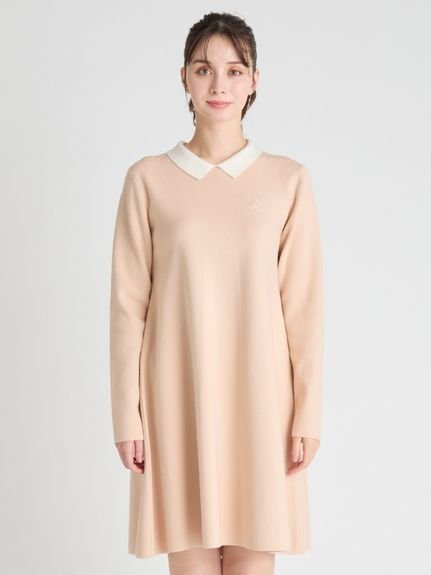 CELFORD｜衿付きAラインニットワンピース | Rakuten Fashion(楽天
