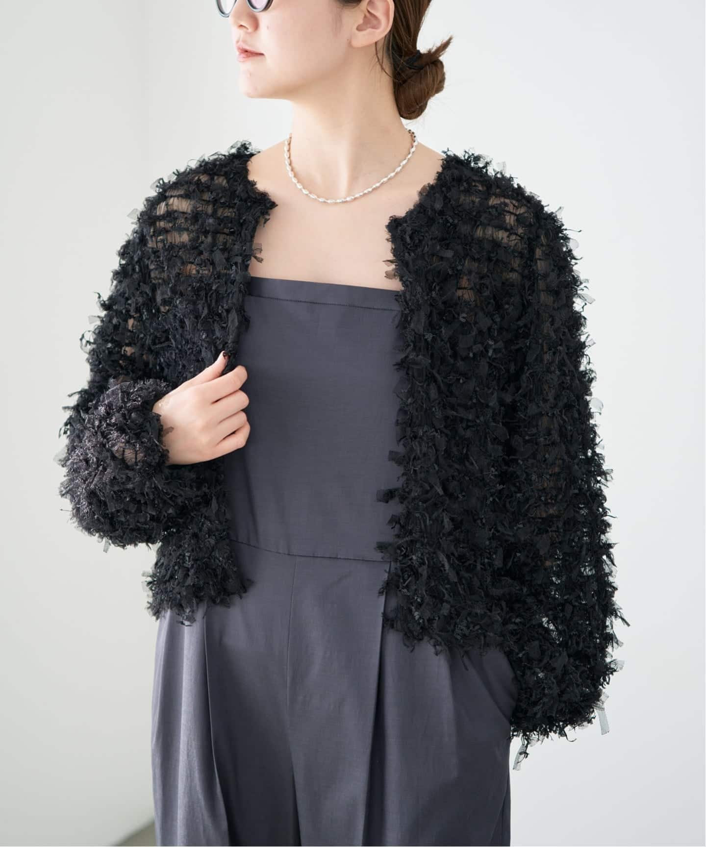 IENA｜《追加予約》チュールテープ カーディガン | Rakuten Fashion