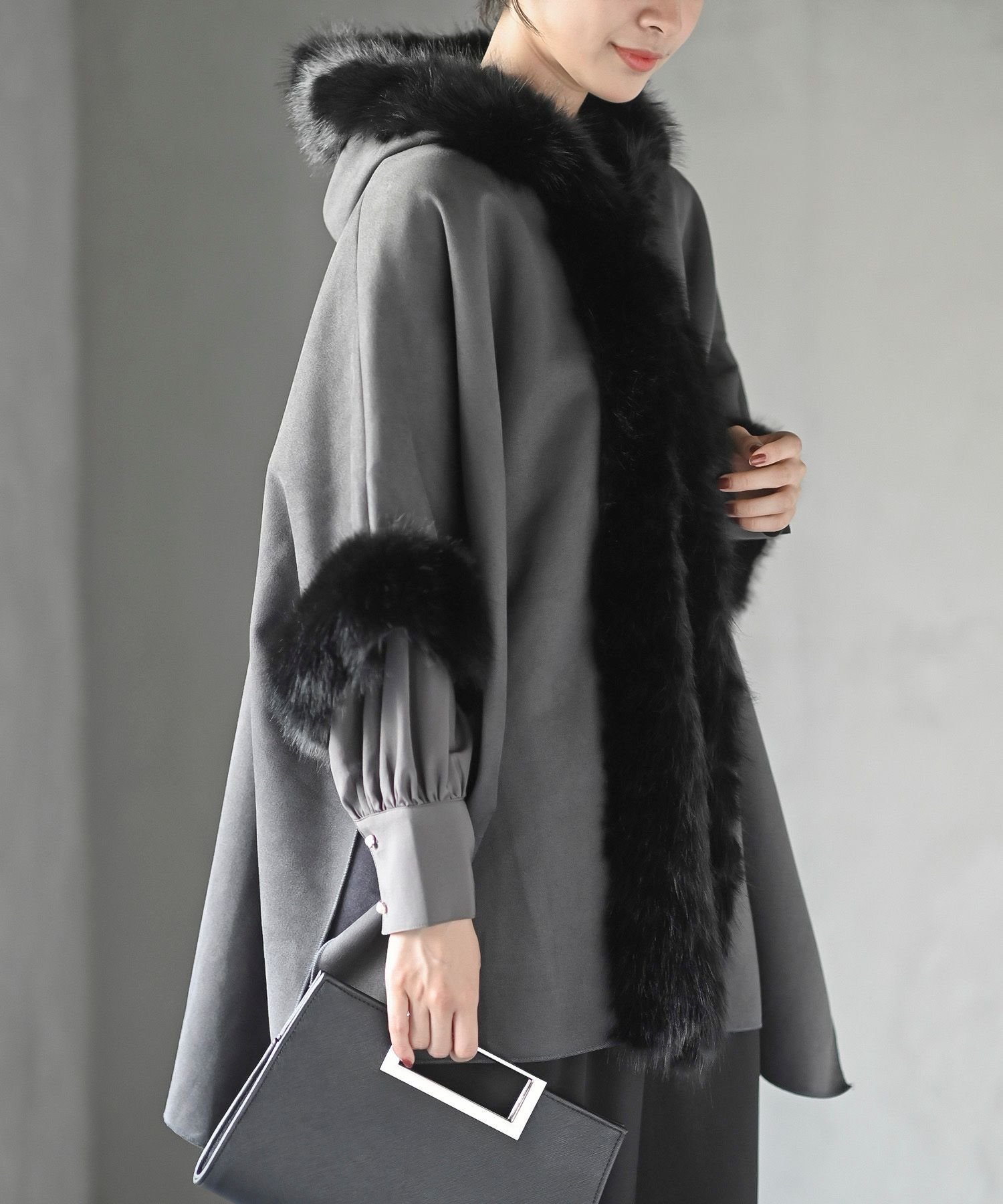 rps｜フェイクファーポンチョコート | Rakuten Fashion(楽天