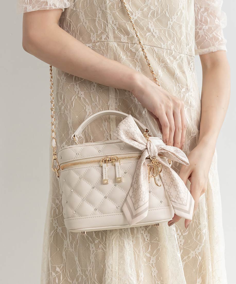 RANDA｜2WAY リボンチャームキルティングバニティバッグ | Rakuten