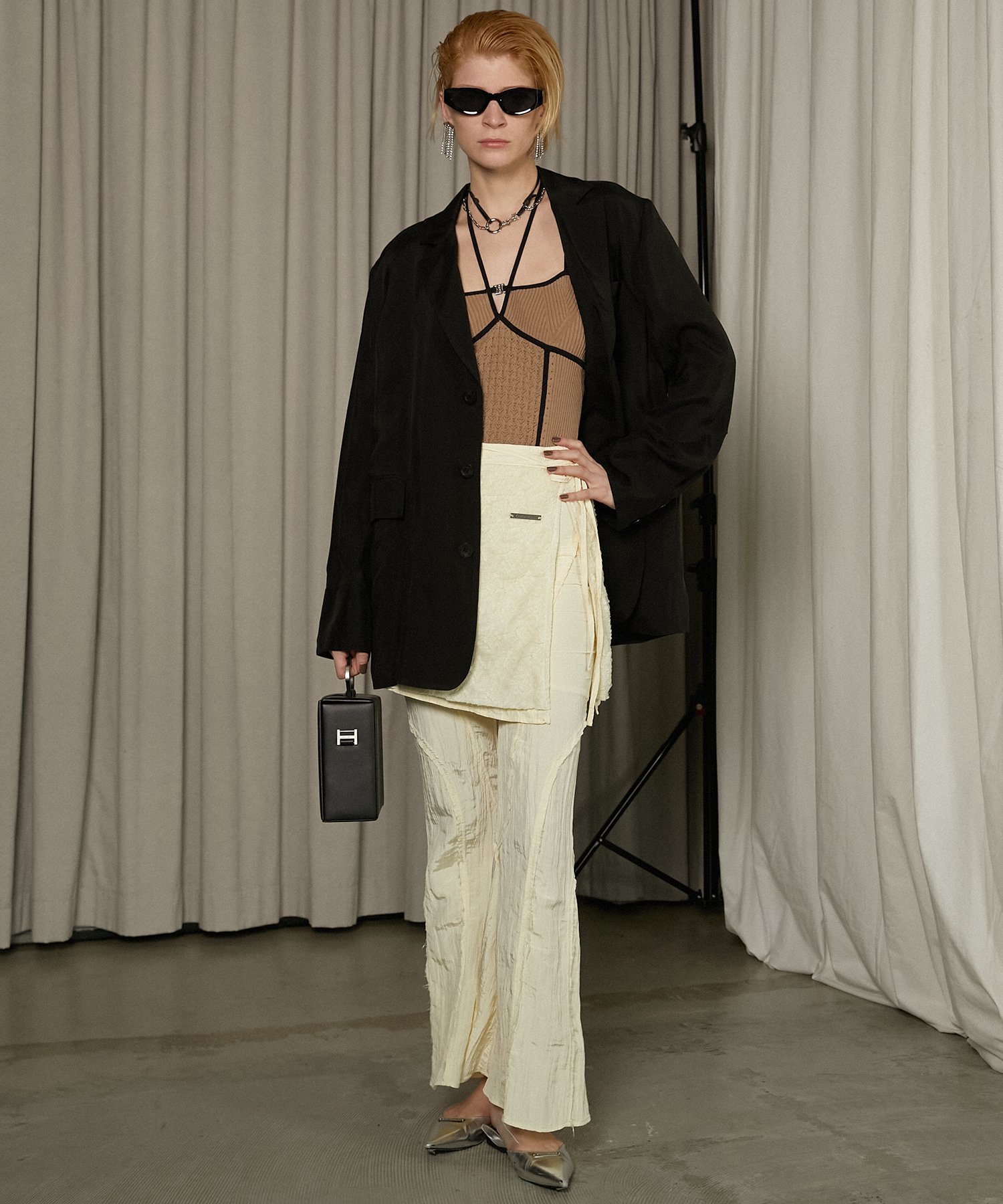 PRANK PROJECT｜アイレットニットボディスーツ / Eyelet Knit Bodysuit