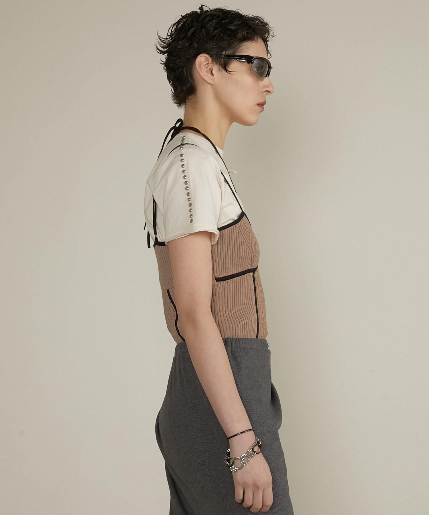 PRANK PROJECT｜アイレットニットボディスーツ / Eyelet Knit Bodysuit