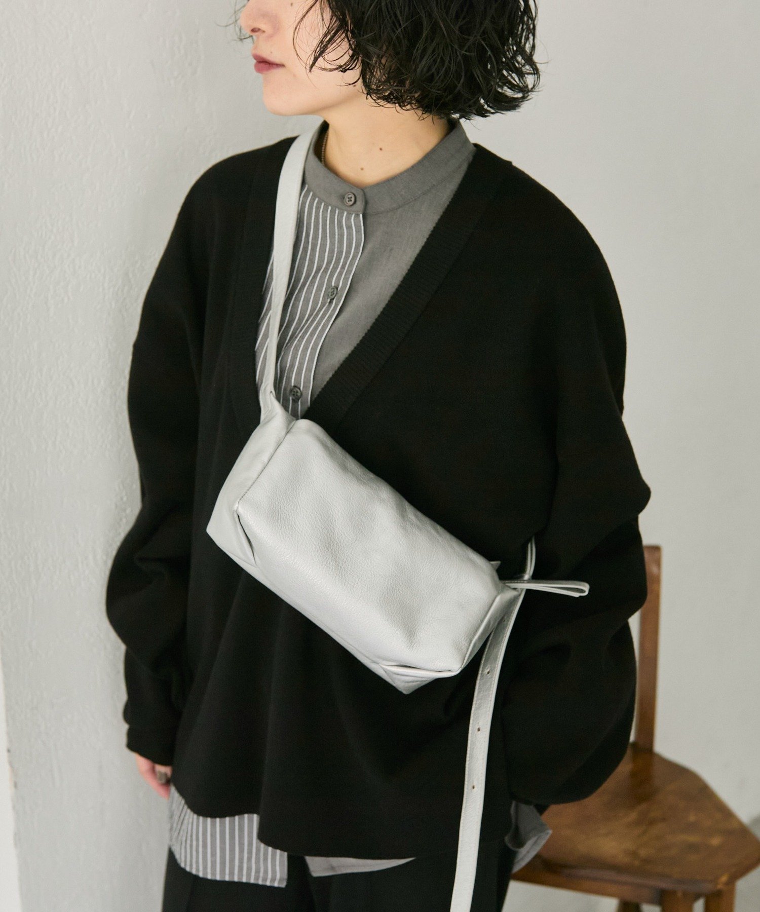 ear PAPILLONNER｜《本革/ミニマムサイズ/軽量》ボックスショルダー