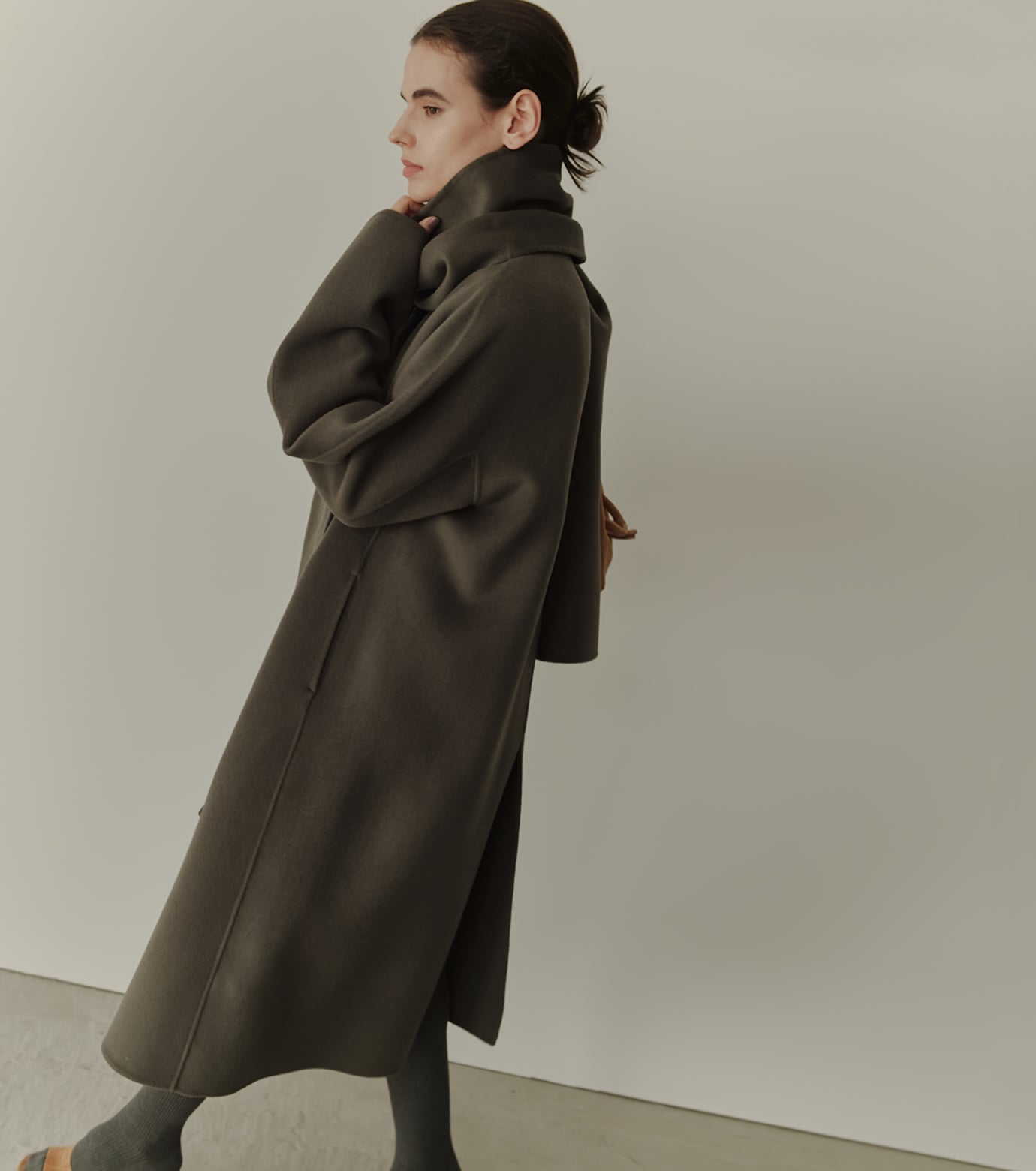 LE CIEL BLEU｜ダブルフェイスラップコート/Double Face Wrap Coat