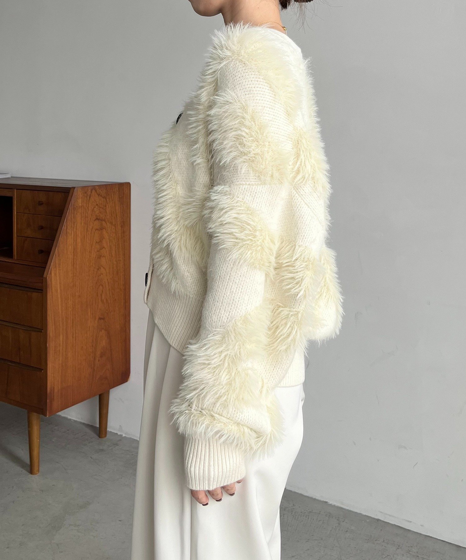 CAPRICIEUX LE'MAGE｜WAVEフェザーカーディガン | Rakuten Fashion