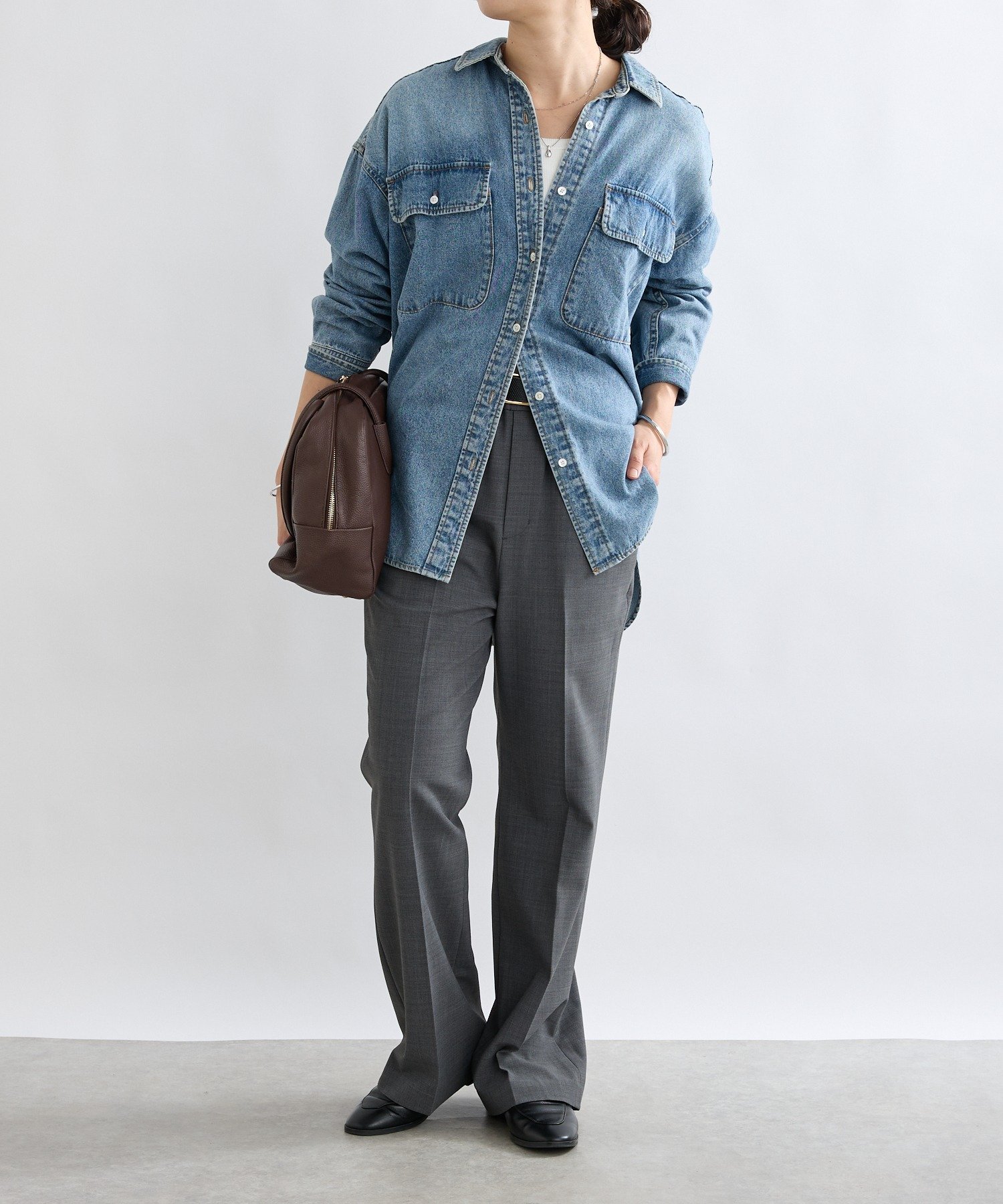 RIVE DROITE｜【ベストセラー】【MONN.:.(モン)】ビッグデニムシャツ