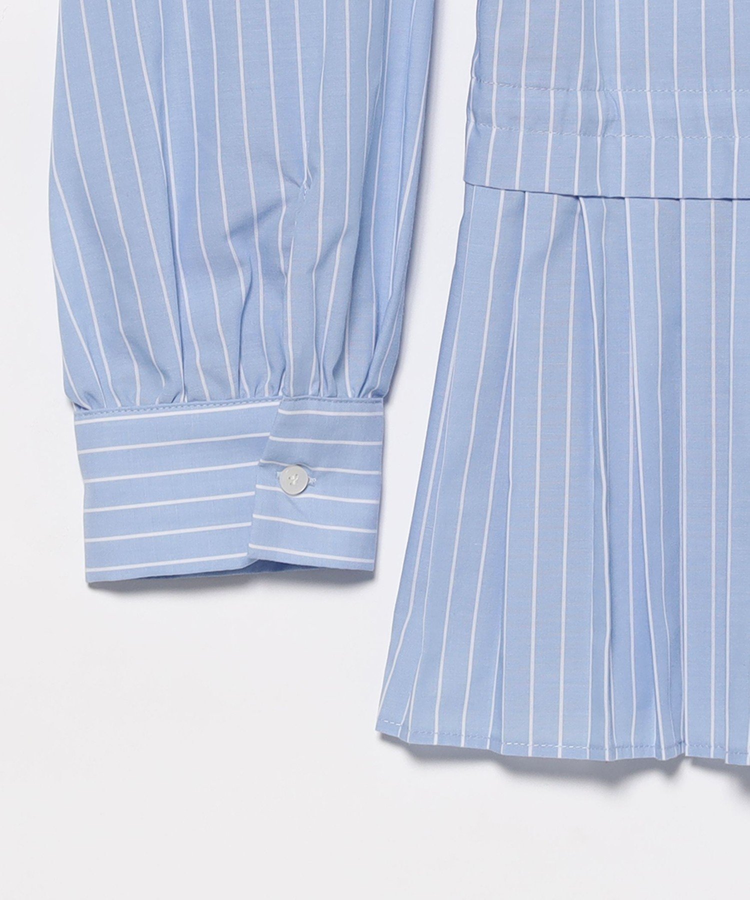 BEAMS WOMEN｜プリーツ キリカエ バンドカラー シャツ | Rakuten