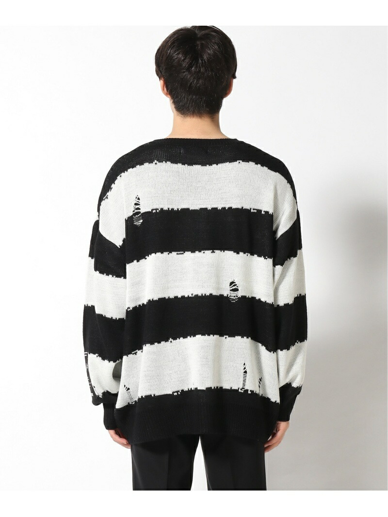 楽天市場】JACKROSE (U)JACKROSE/JE ダメージボーダーニット ジャック