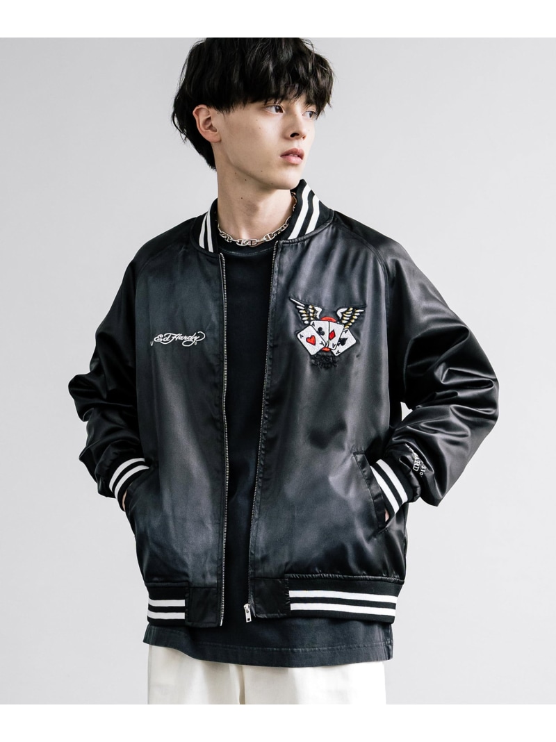 楽天市場】Ed Hardy エドハーディー スカジャン(トランプ柄/ワシ柄