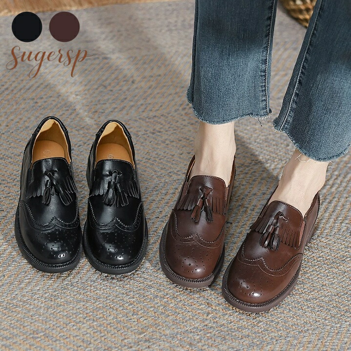 楽天市場】【現物】3cmヒール タッセル ローファー パンプス