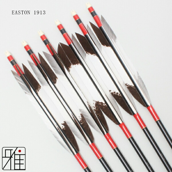 楽天市場】弓道 矢 ジュラルミン矢 6本組ターキー手描染羽 1913