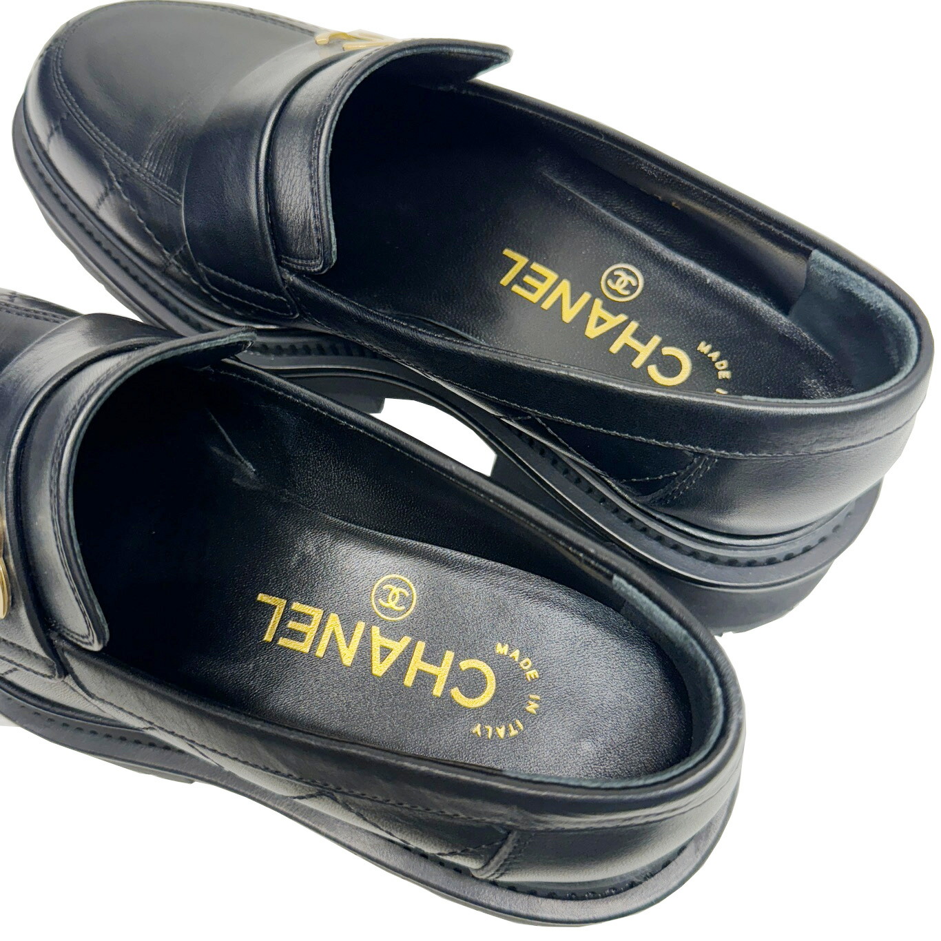 楽天市場】【中古】CHANEL シャネル ココマーク ローファー 23A G45074