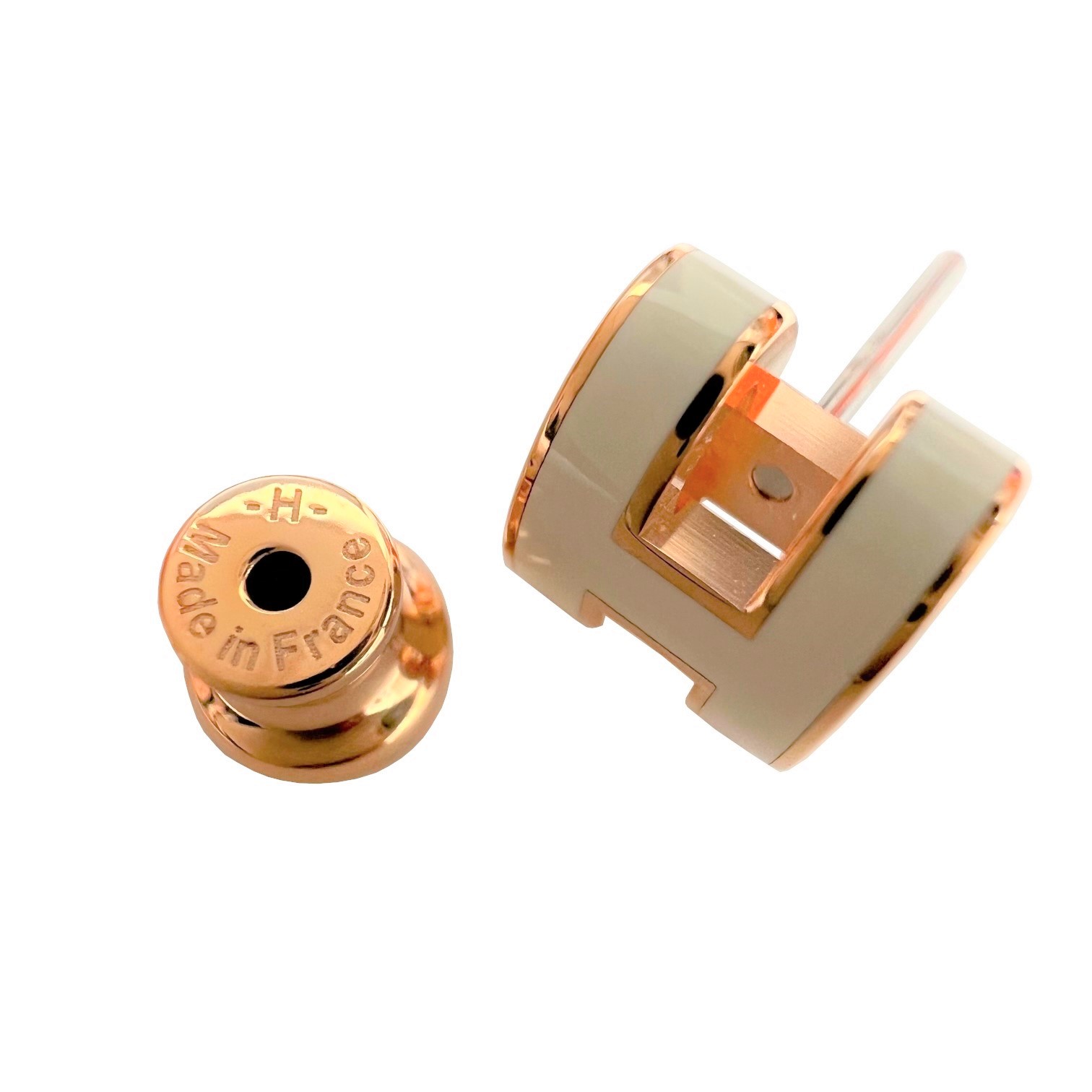 楽天市場】【新品】HERMES エルメス ミニ ポップアッシュ H ピアス 白