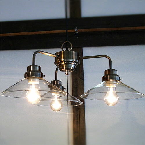 楽天市場】後藤照明 透明P1硝子3灯用ペンダントブロンズ 付属球なし