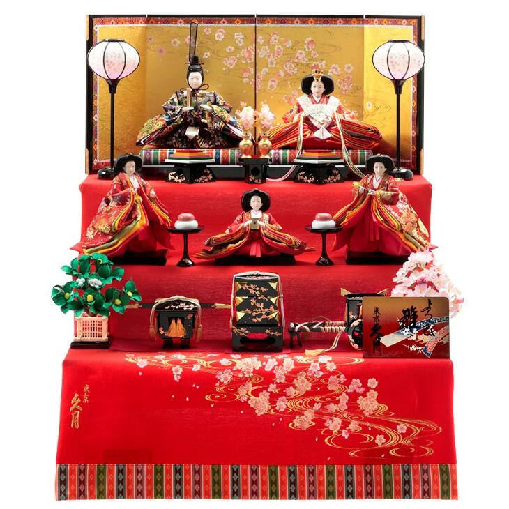 楽天市場】送料無料 東玉工房 賢一作 雛人形 木目込立雛親王 ガラス