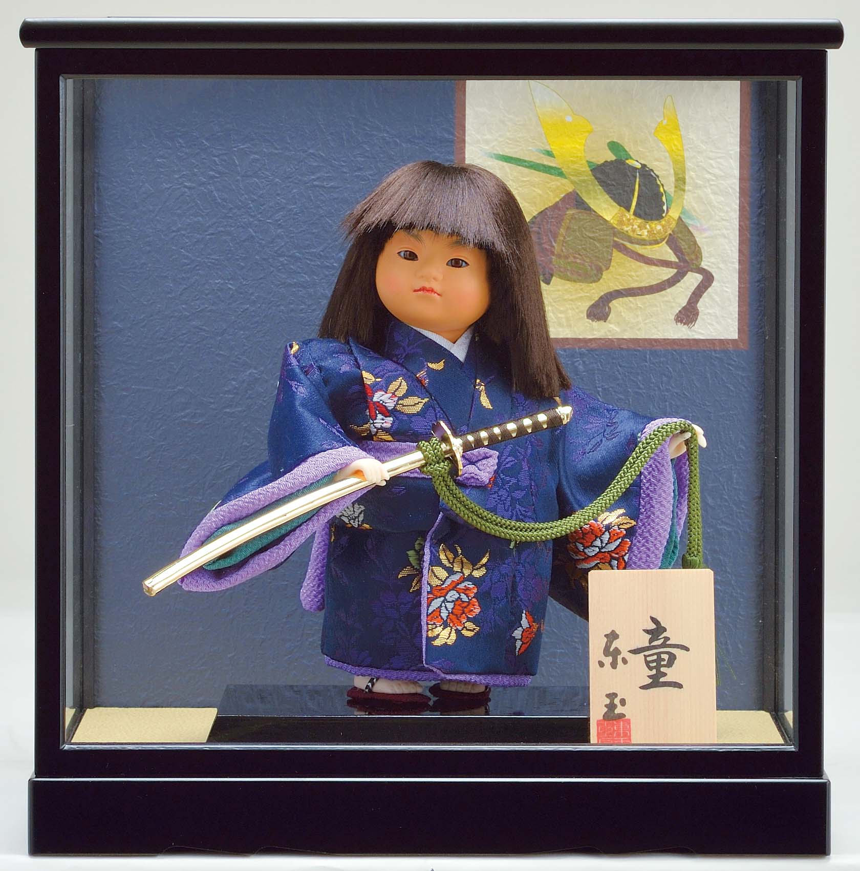 楽天市場】送料無料 東玉作 五月人形 6号ガラスケース入り武者飾り