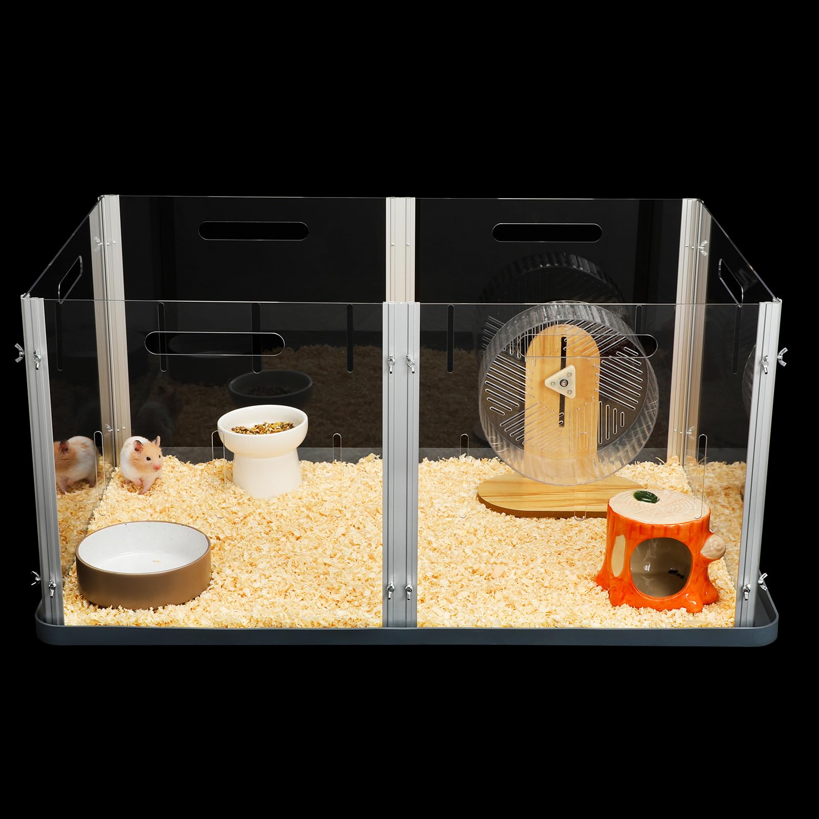 楽天市場】Ruexue 大型ハムスターケージ 透明アクリル小動物ケージ