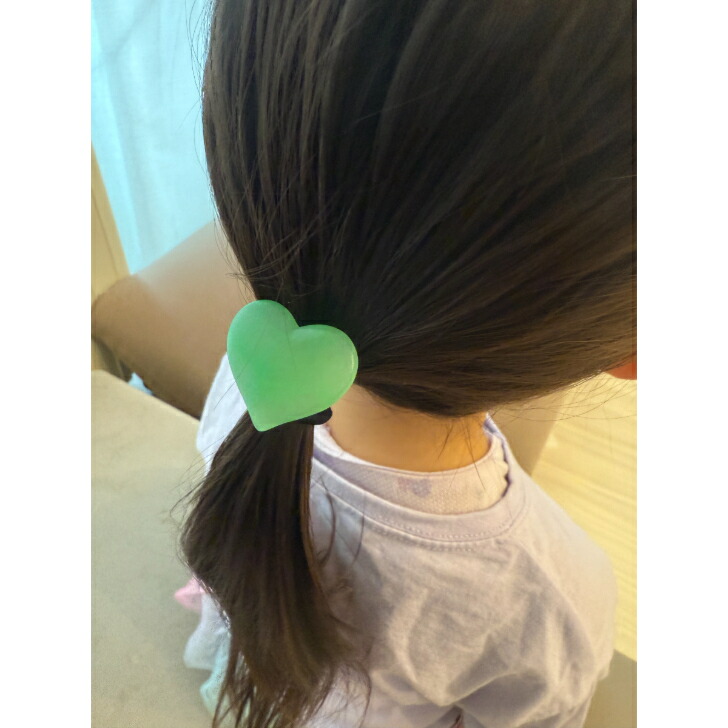 楽天市場】【マーブル ハート ヘアゴム】シェルカラー＆マーブル模様