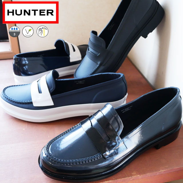 楽天市場】ハンター レディース ローファー 防水 レインシューズ 長靴