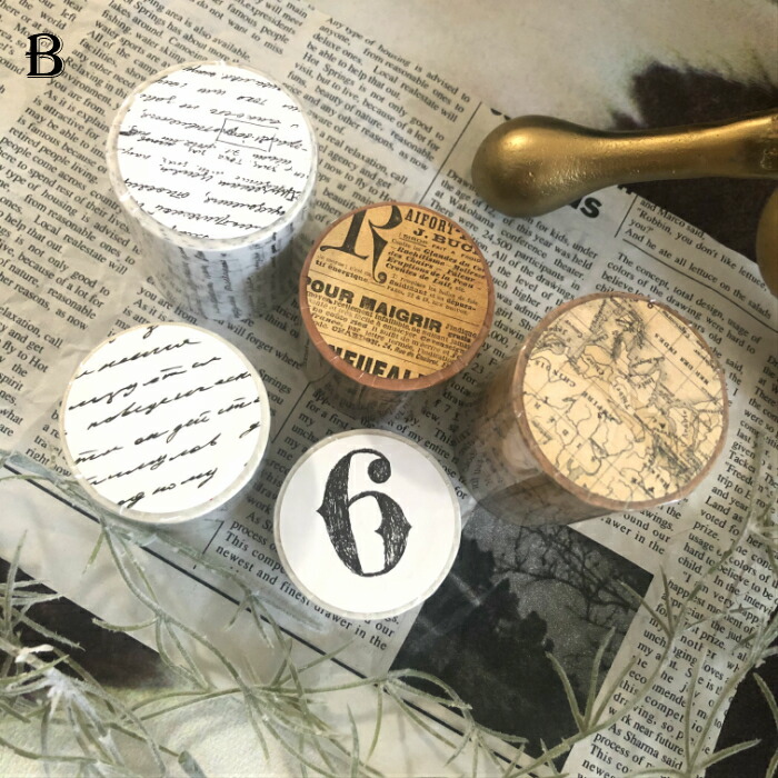 楽天市場】海外製 マスキングテープ セット☆ 8m 英字 (m4) 新聞