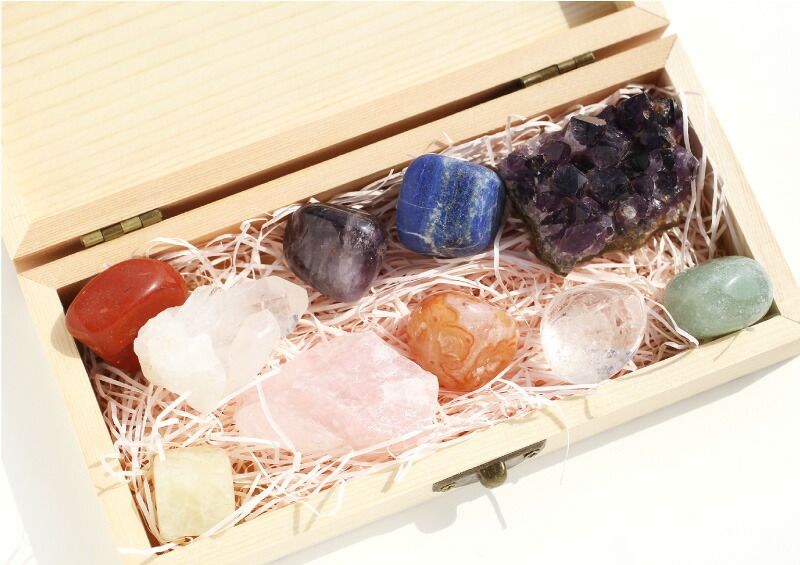 楽天市場】天然石 天然石セット チャクラ クラスター ポータブル