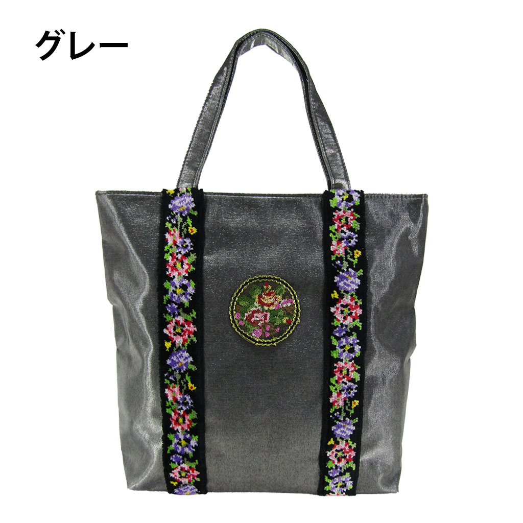 楽天市場】シェニール織花柄テープ トートバッグ 6319 [絵都蘭世