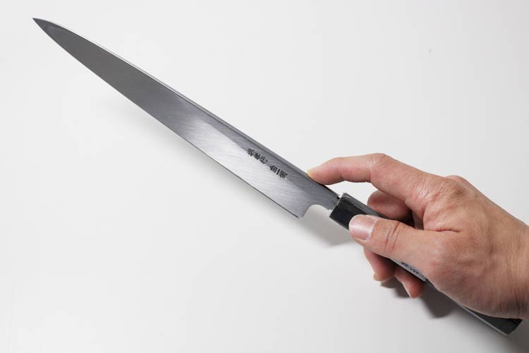 楽天市場】堺孝行白虎 柳刃 240mm 白一鋼 塗り鞘付 片刃 #02203青木