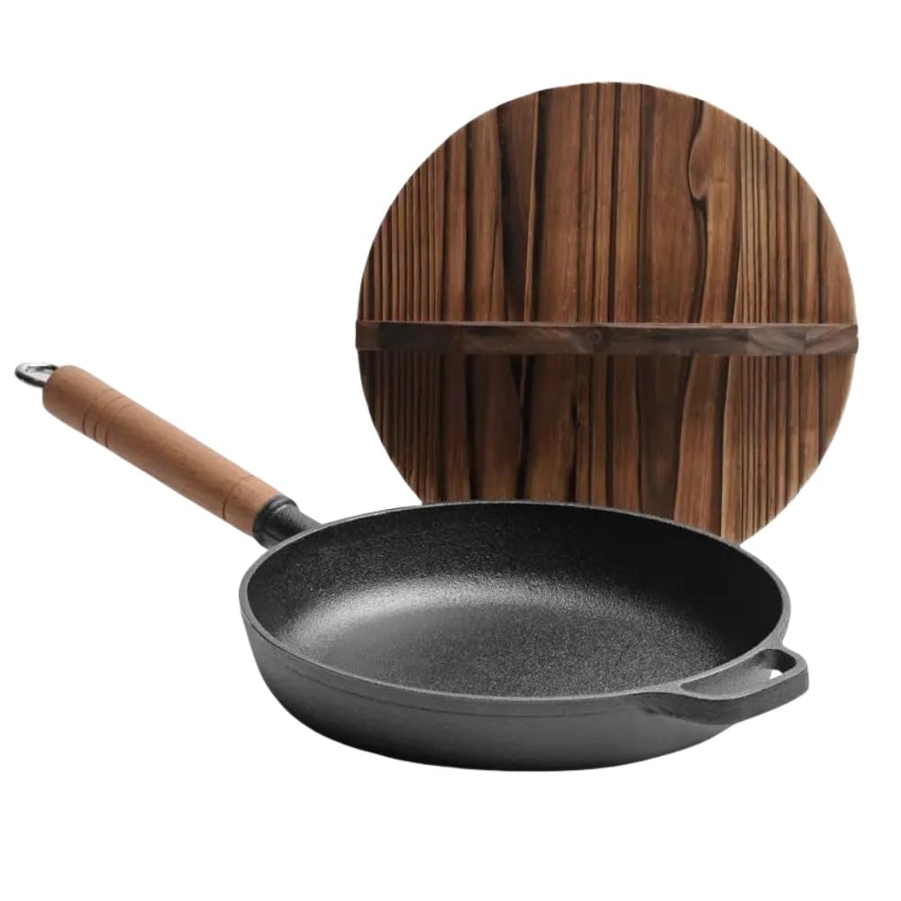 楽天市場】 鉄フライパン、IHに適した鋳鉄パン、鋳鉄鍋、木製ハンドル