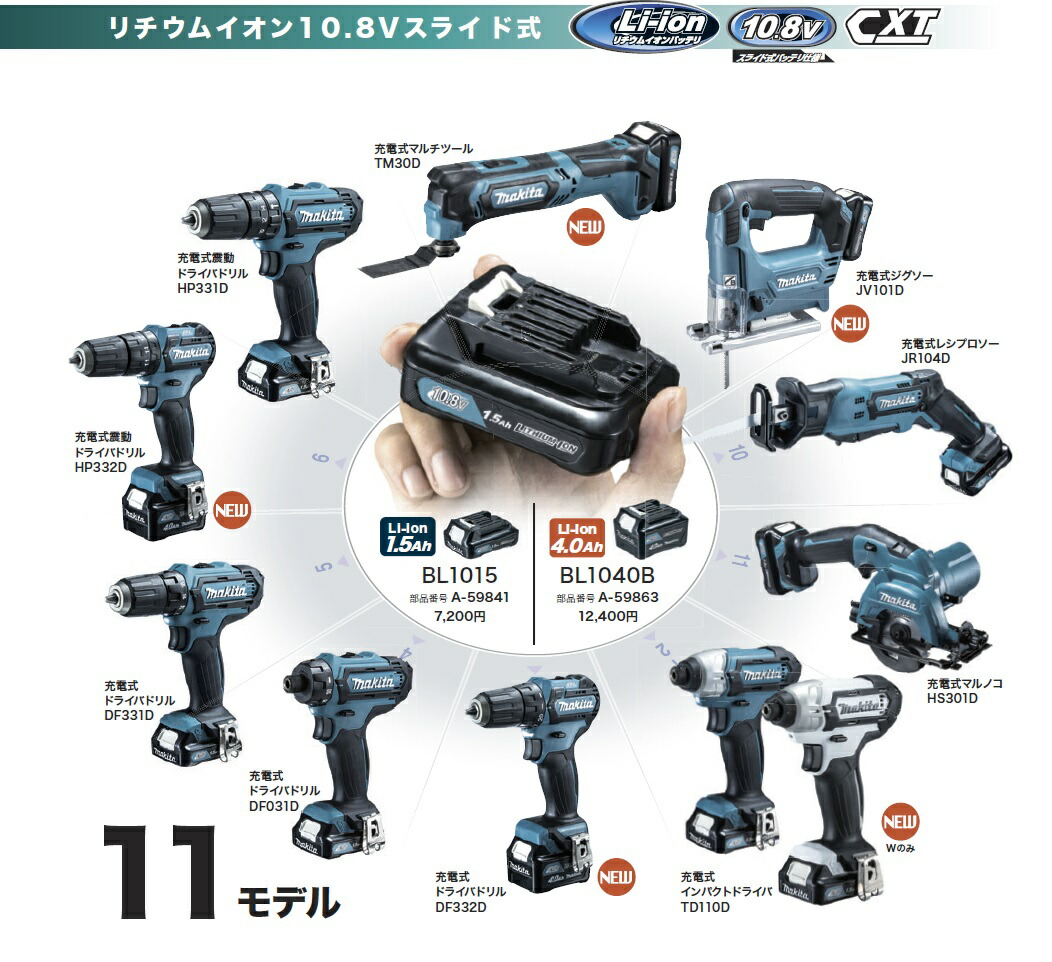 楽天市場】マキタ DF332DZ 新10.8V充電式ドライバドリル本体のみ CXT