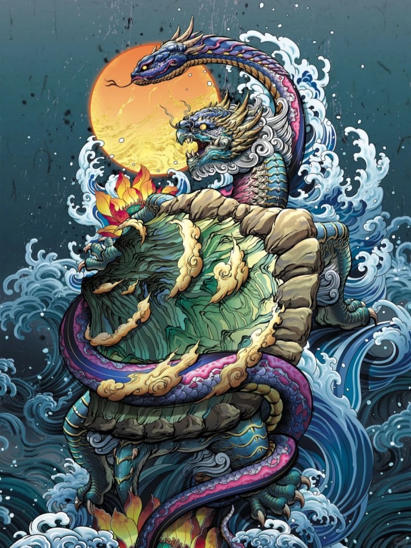 楽天市場】【クーポン利用で10%OFF】送料無料 刺繍キット 5D 大型 龍